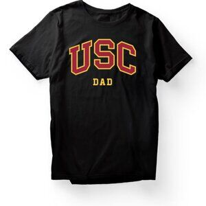 USC Trojans Heritage Black Arch with Stroke over Dad T-Shirt L NWT